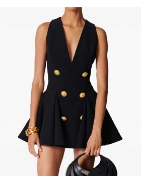 Hepburn style chanelstyle business suit V-neck autumn waistcoat