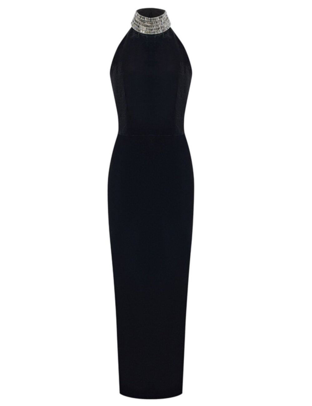 Enticement sexy dress halter black evening dress