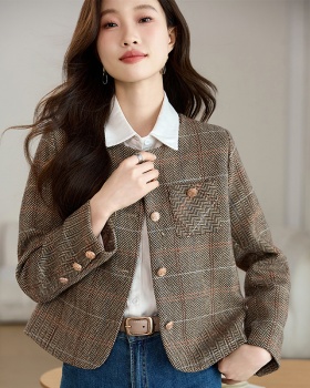 Temperament autumn coat simple chanelstyle tops