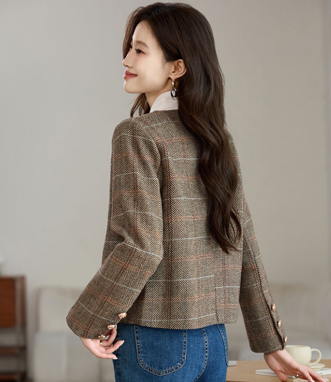 Temperament autumn coat simple chanelstyle tops