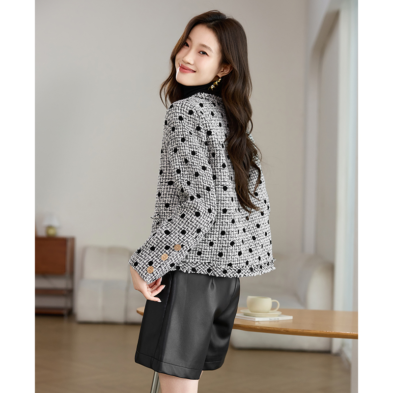 Temperament coat coarse flower cardigan for women