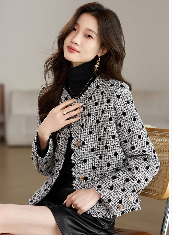 Temperament coat coarse flower cardigan for women