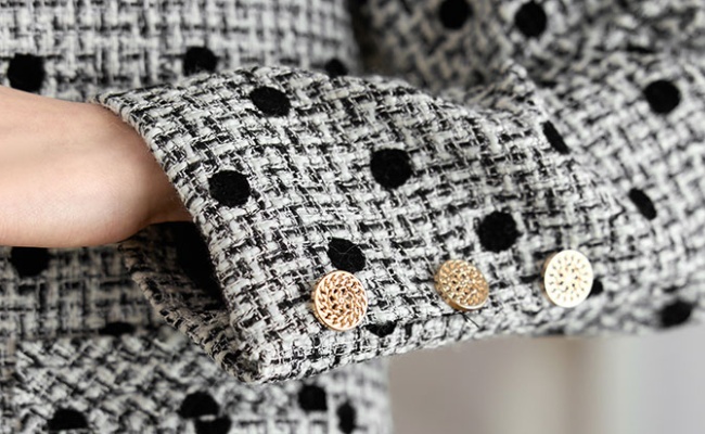 Temperament coat coarse flower cardigan for women