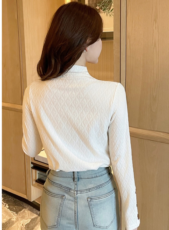 All-match high collar bottoming shirt slim tops