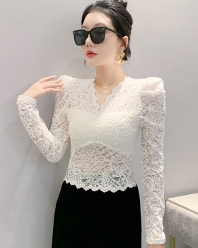 Slim bottoming autumn and winter small shirt for women