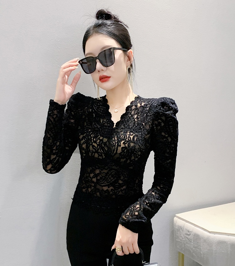 Slim bottoming autumn and winter small shirt for women