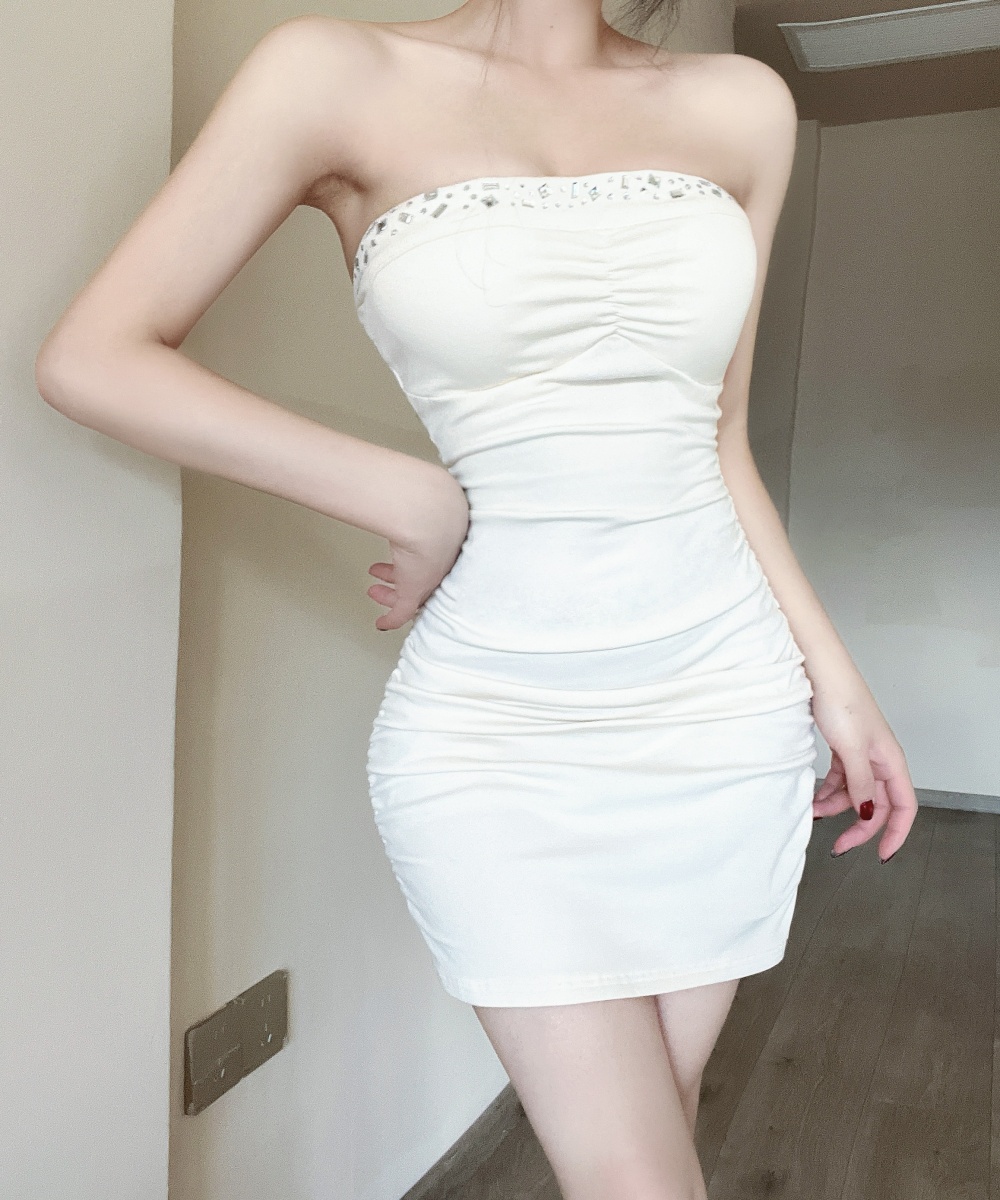 Package hip with chest pad dress for women