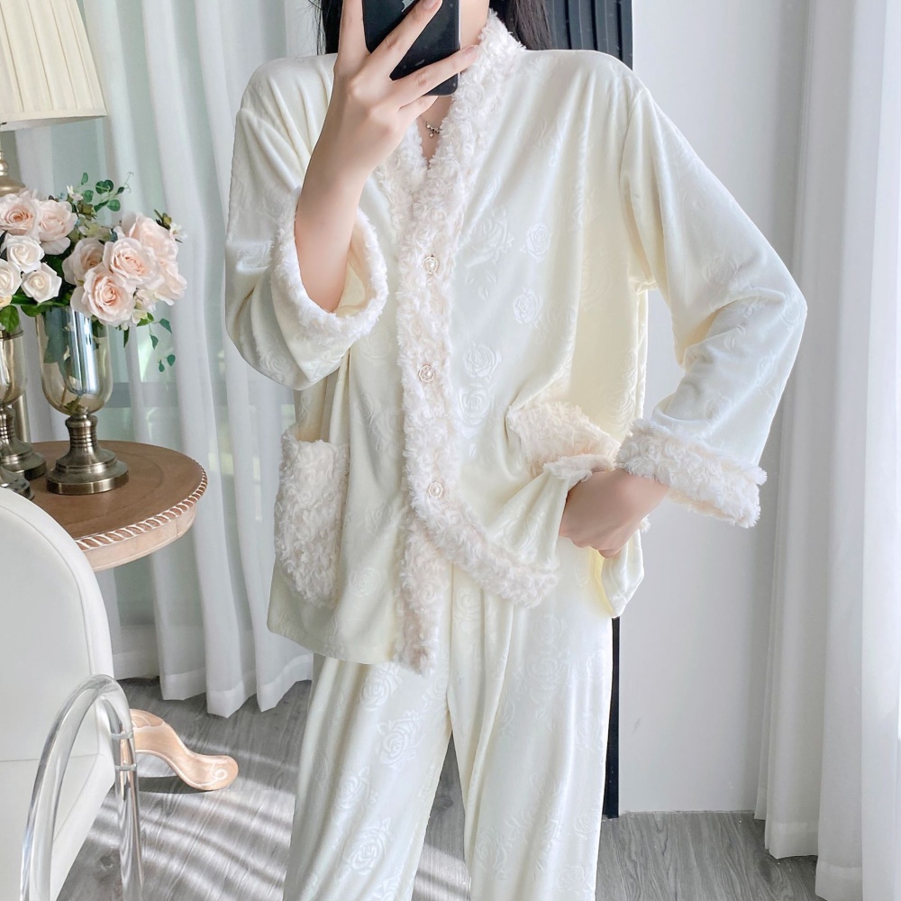 Simple long pants pajamas for women