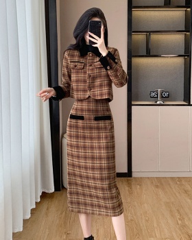 Clip cotton skirt long skirt 2pcs set