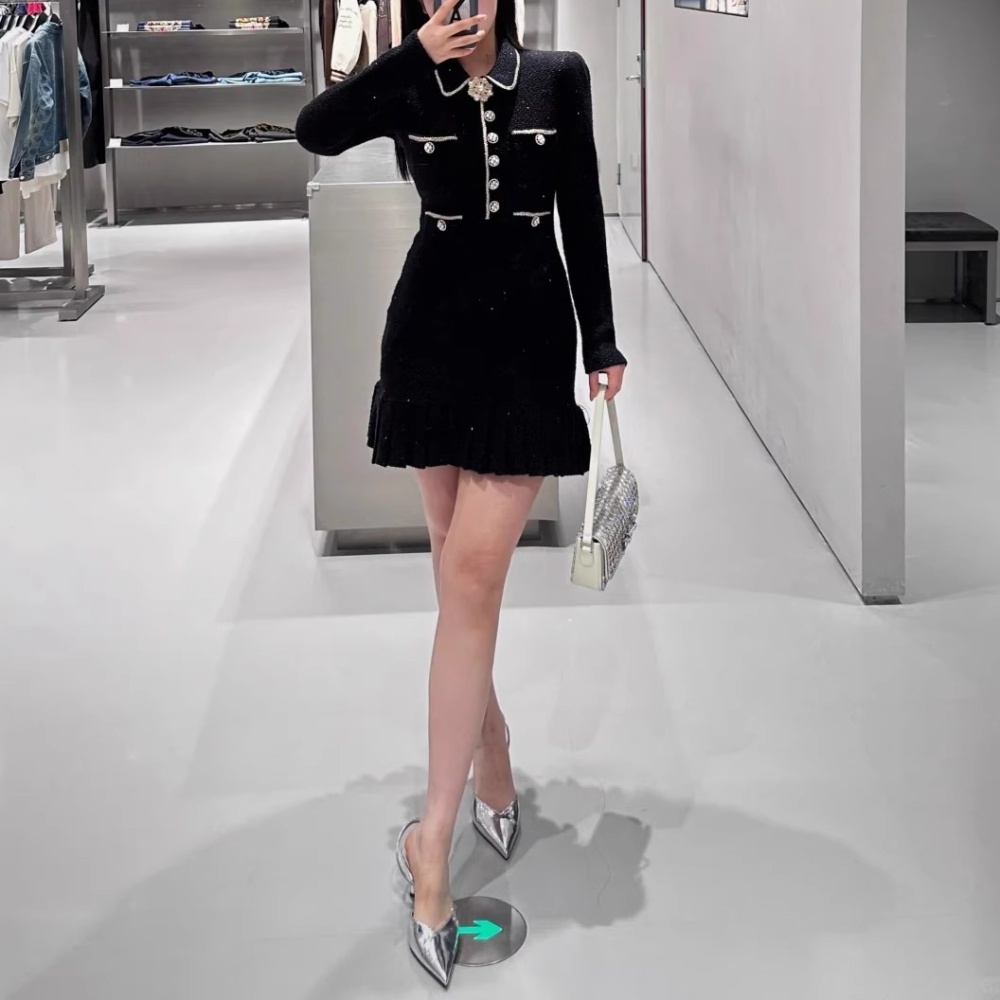 Light luxury bottoming long sleeve spring dress for women