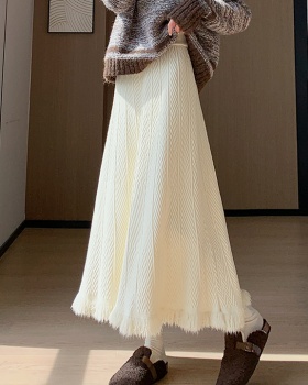 A-line pleated long dress Korean style skirt for women