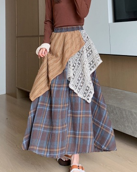 Autumn and winter long skirt irregular skirt for women