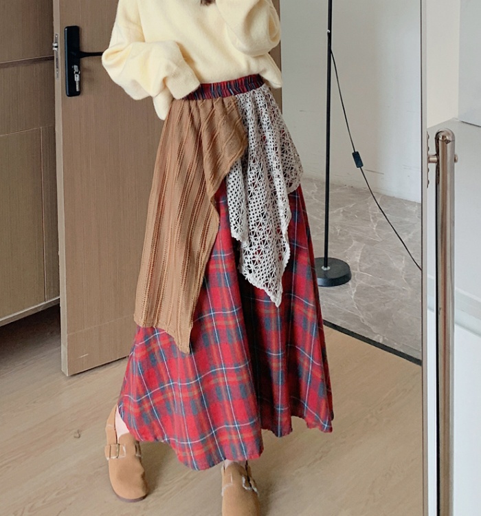 Autumn and winter long skirt irregular skirt for women