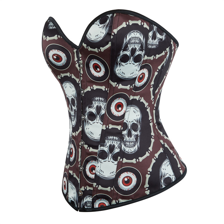 Skull court style shapewear pattern corset