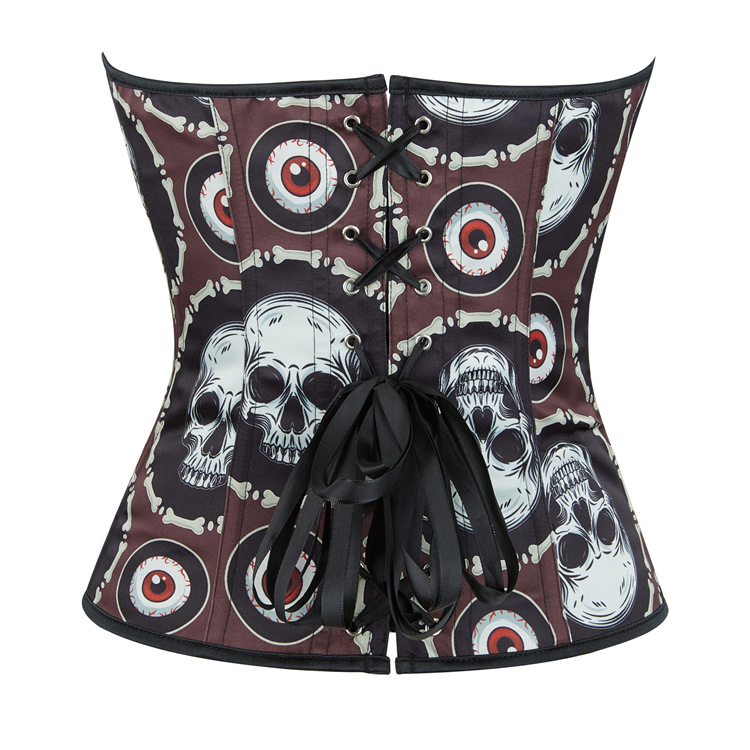 Skull court style shapewear pattern corset