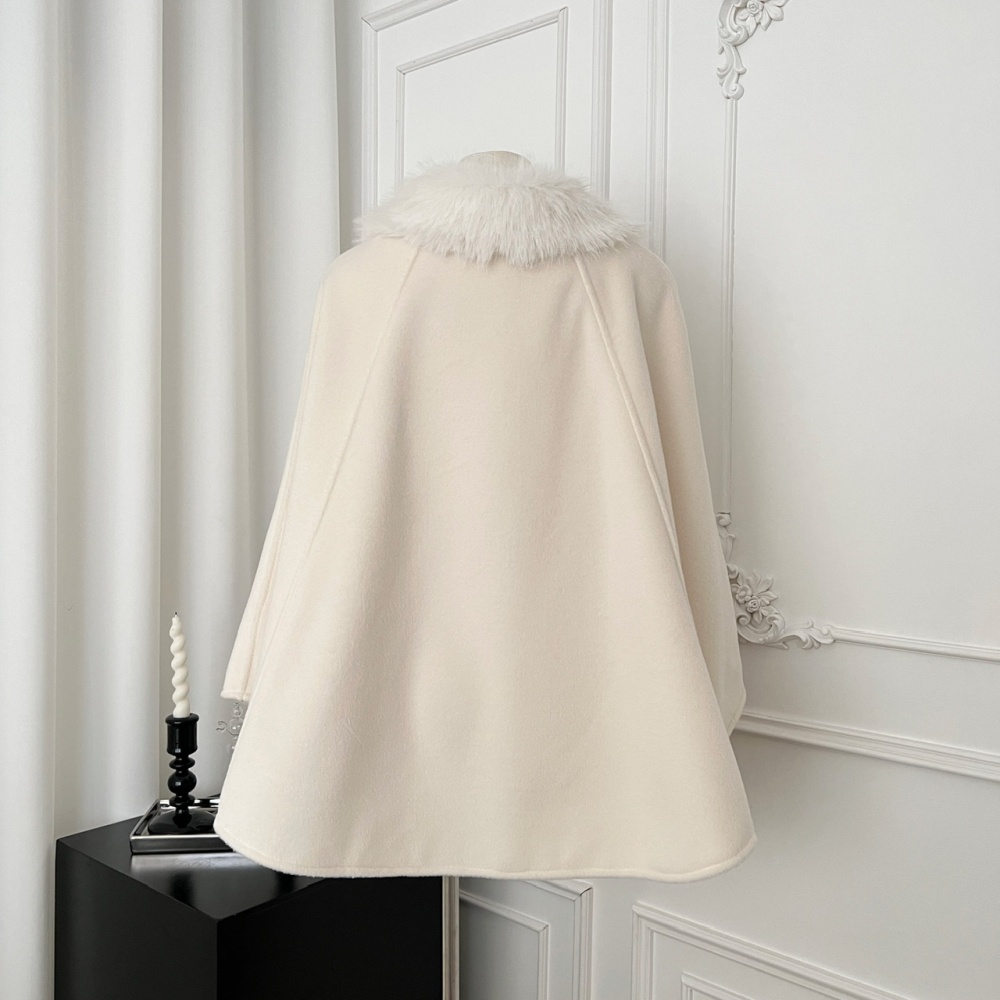 Lazy fur collar coat winter cloak