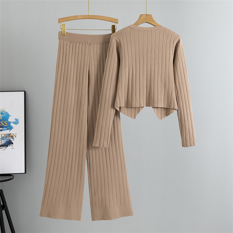 Slim sweater fashion pants 2pcs set for women