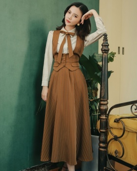 British style skirt spring and autumn shirt 3pcs set