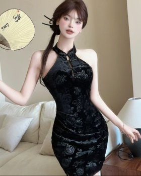 Autumn and winter elegant slim retro cheongsam