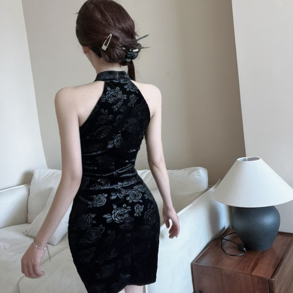 Autumn and winter elegant slim retro cheongsam