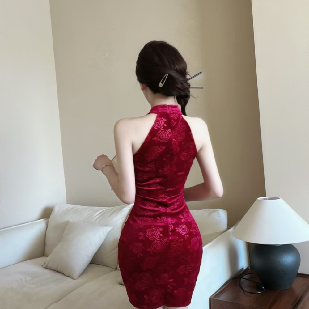 Autumn and winter elegant slim retro cheongsam