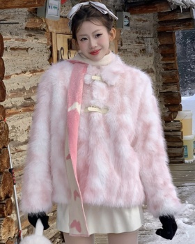 Elmo winter ornament fur coat American style gradient coat