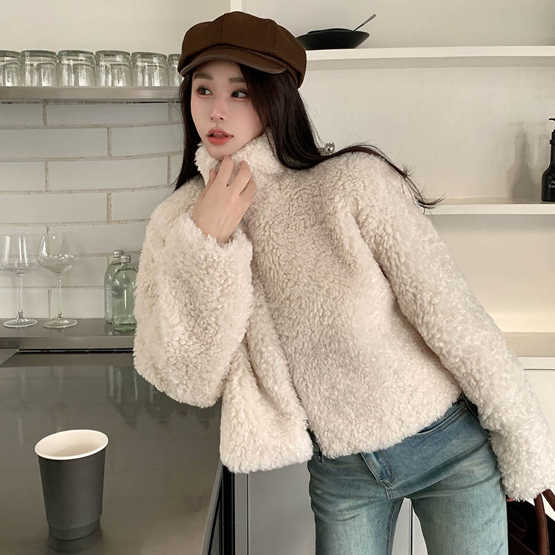 Casual cstand collar coat fashion Korean style jacket for women