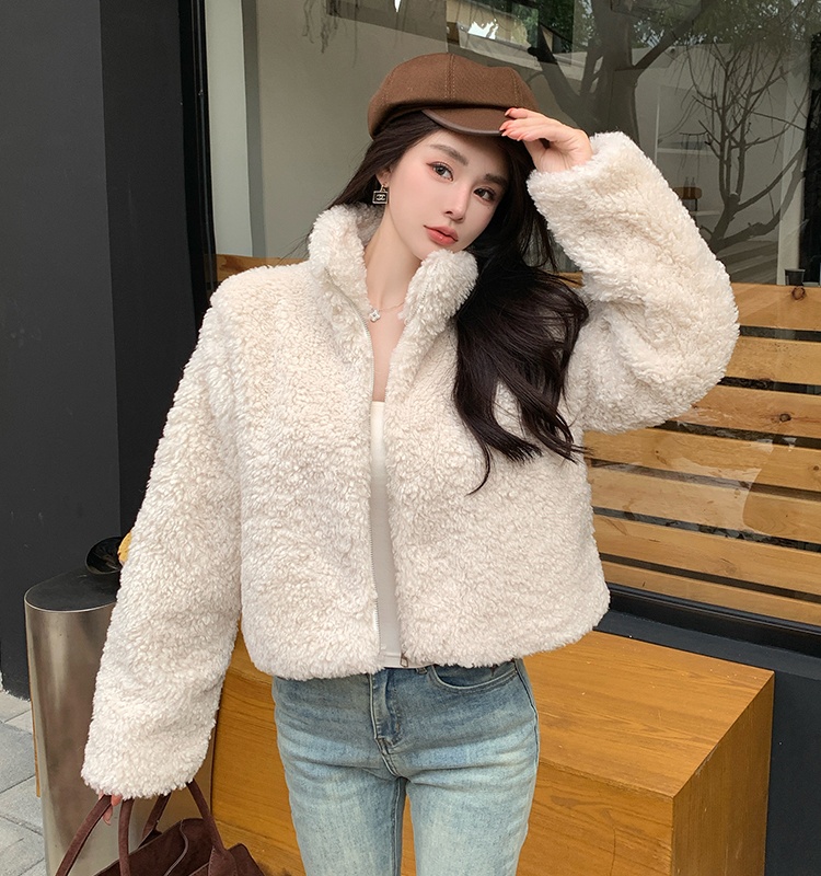 Casual cstand collar coat fashion Korean style jacket for women