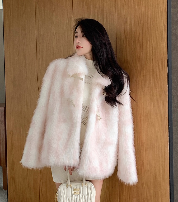 Western style elmo fur coat winter fox fur overcoat