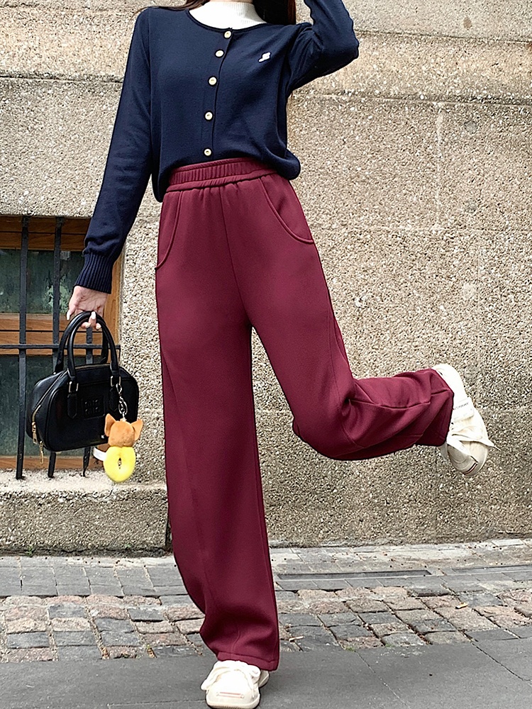 Banana pants sweatpants plus velvet work clothing for women