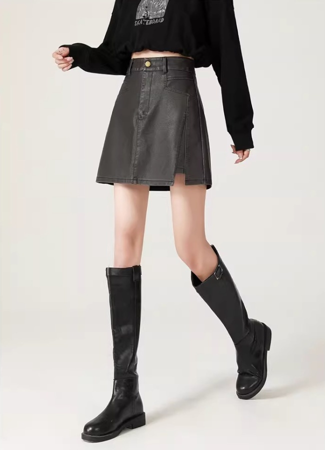 High waist short skirt autumn and winter skirt for women