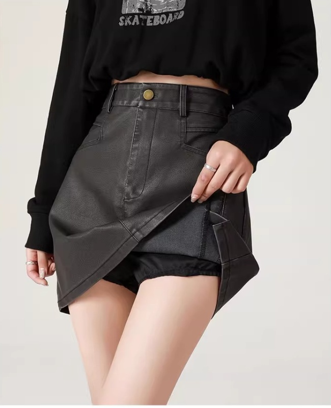 High waist short skirt autumn and winter skirt for women