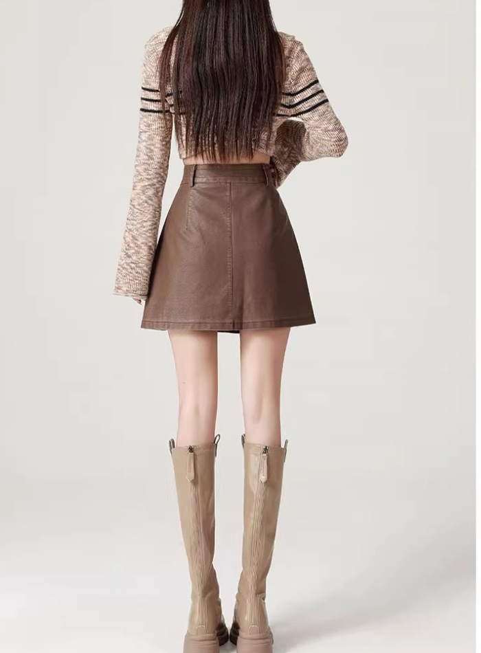 High waist short skirt autumn and winter skirt for women