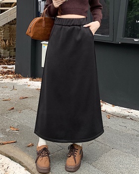 Long skirt autumn and winter one step skirt