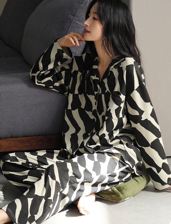 Spring and autumn pajamas 2pcs set for women