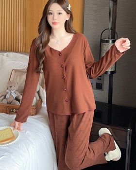 Wears outside autumn and winter cardigan Casual pajamas