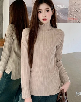 Slim high collar bottoming shirt pullover sweater