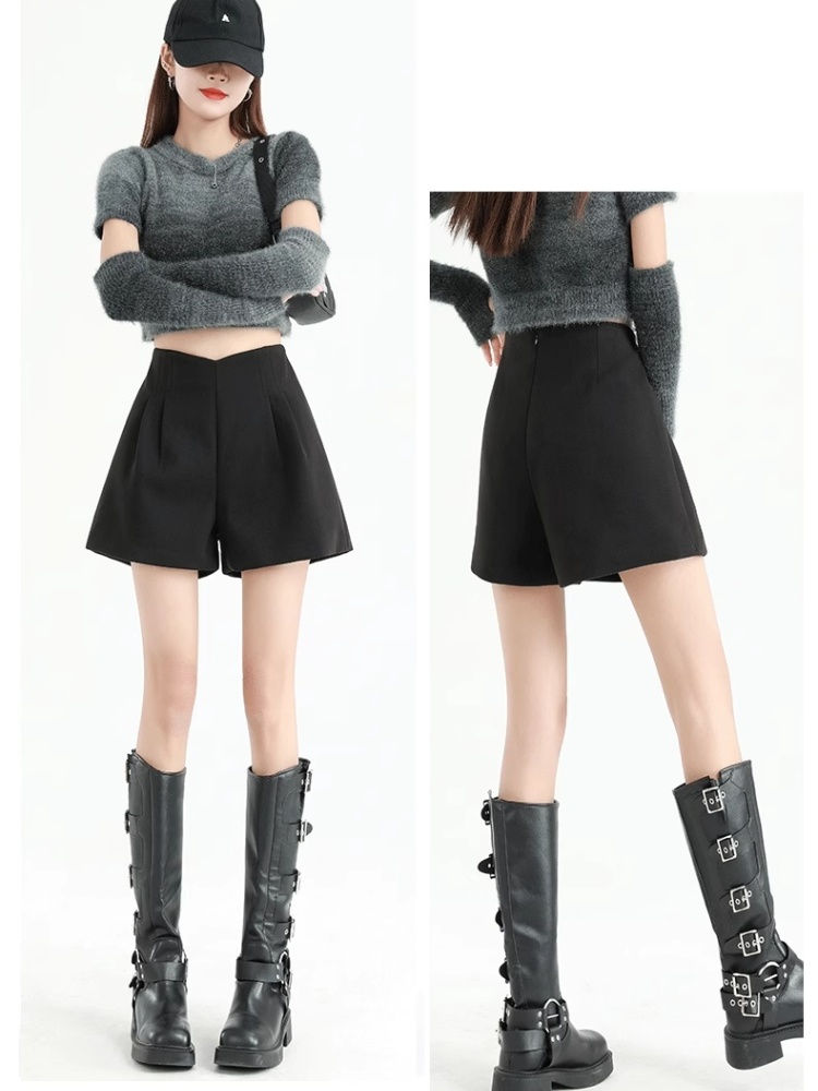 Autumn and winter shorts A-line boots pants