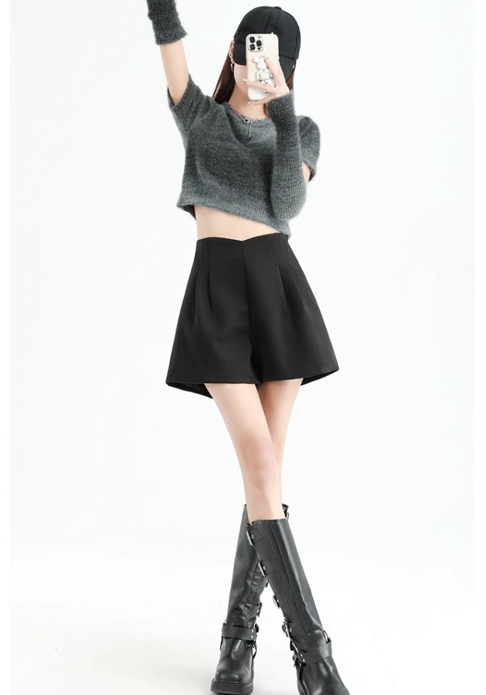 Autumn and winter shorts A-line boots pants