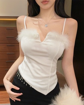 Sling splice autumn and winter enticement elmo vest for women