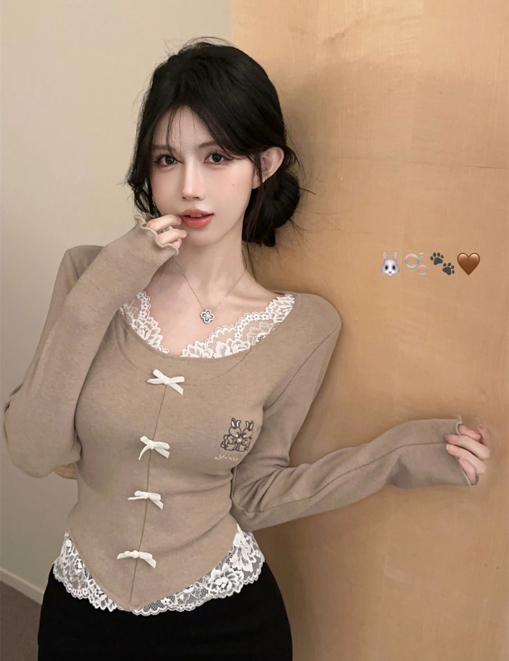 Long sleeve T-shirt bottoming shirt for women