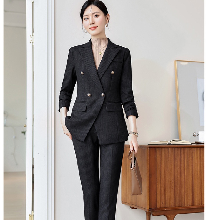 Business profession business suit stripe coat for women