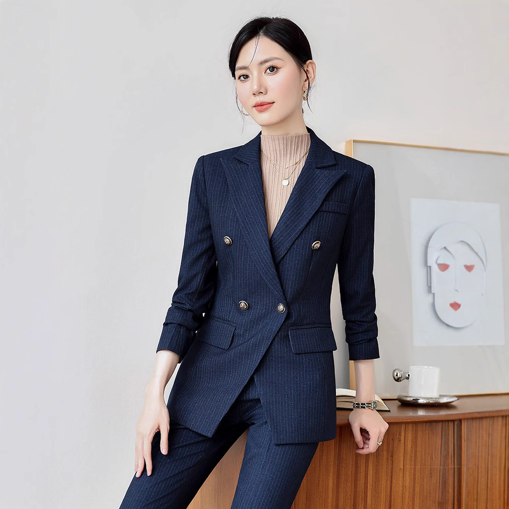 Business profession business suit stripe coat for women