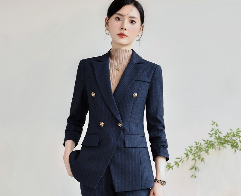 Business profession business suit stripe coat for women