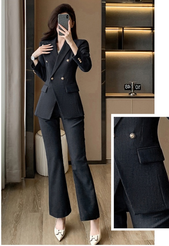 Stripe business suit business suit pants 2pcs set