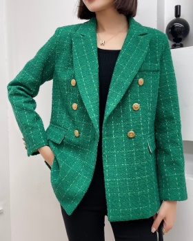 Fashion plaid business suit spring and autumn coat for women