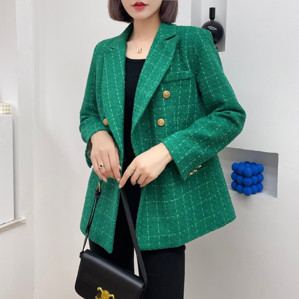 Fashion plaid business suit spring and autumn coat for women