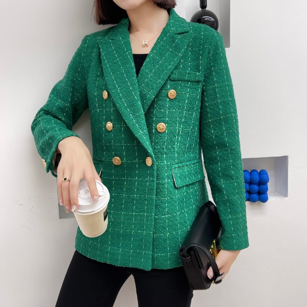 Fashion plaid business suit spring and autumn coat for women