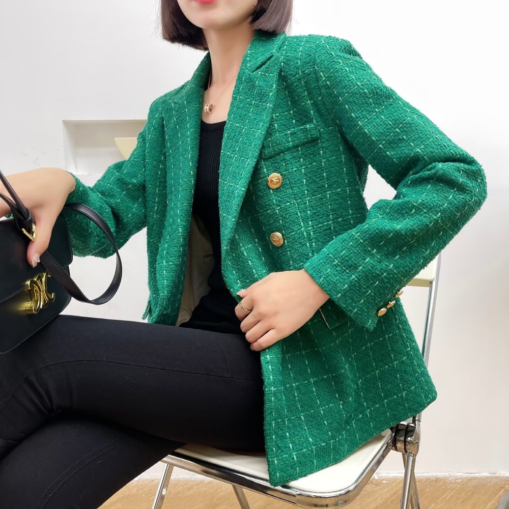 Fashion plaid business suit spring and autumn coat for women