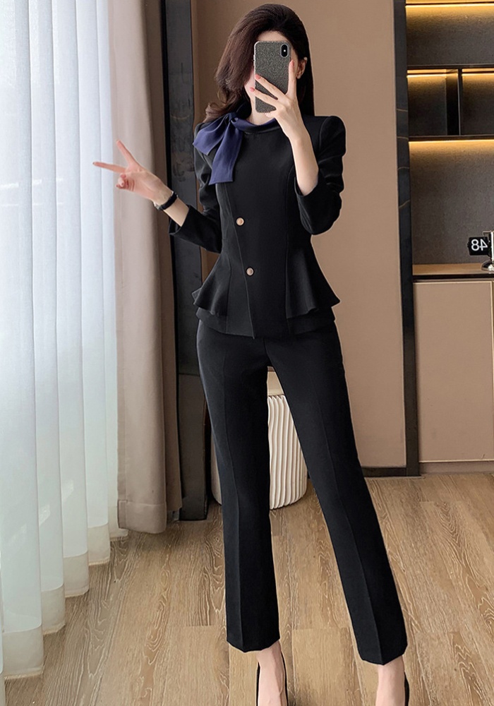 Spring and autumn overalls business suit 2pcs set for women